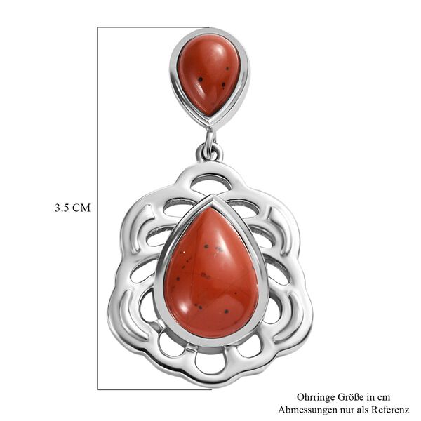 Rote Jaspis-Ohrringe - 12,16 ct. image number 5