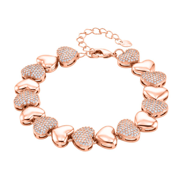 Wei&szlig;er Zirkonia Armband ca. 18 cm Nickelfreies Messing Standard 4.50 ct