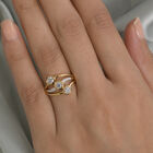 Moissanit-Ring, 925 Silber Gelbgold Vermeil  ca. 0,79 ct image number 2