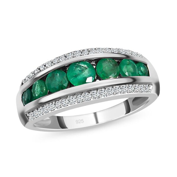 Kagem sambischer Smaragd und Zirkon-Ring - 1,27 ct. image number 3