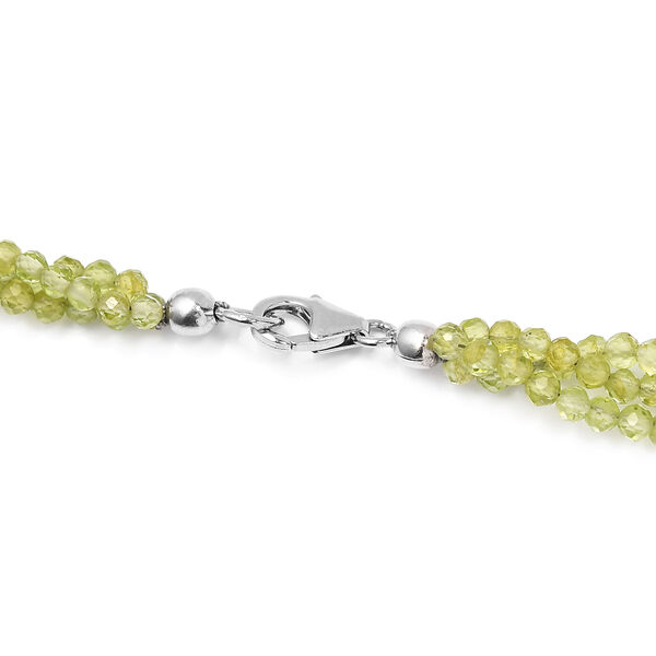 Natürliche Peridot-Halskette, 50 cm, 925 Silber ca. 104,89 ct image number 5