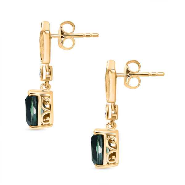 Alexandrit Triplett Quarz und Zirkon Ohrringe - 4,16 ct. image number 3