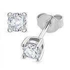 RADIANTA GRA zertifiziert Moissanit (D-VVS) Ohrringe 925 Silber rhodiniert ca. 0.48 ct