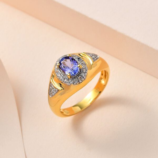 Tansanit und Zirkon Ring  - 1,09 ct. image number 1