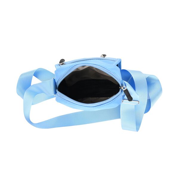 Umhängetasche mit mehreren Reißverschlussfächern und RFID-Schutz, 12,5x6x16cm, Blau image number 6