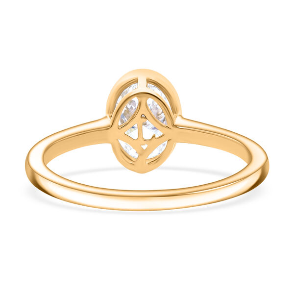 LUXURIANT DIAMOND - Lab Grown Diamant SI-GH Ring 925 Silber 750 Gelbgold Vermeil (Gr&ouml;&szlig;e 17.00) ca. 1.00 ct image number 4