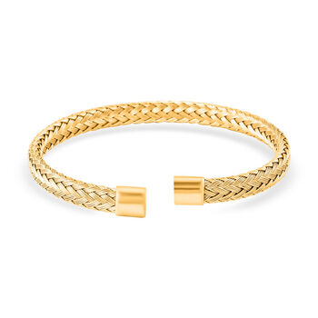 Gewebtes flexibles Armreif, ca. 15,00g, goldfarben