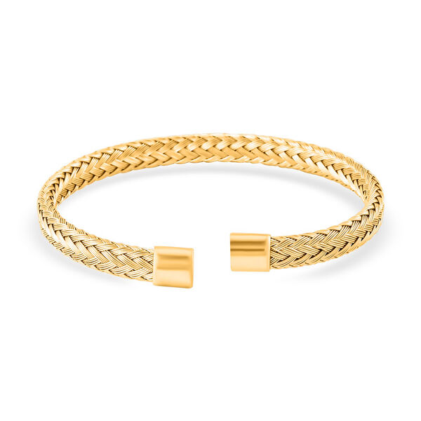 Gewebtes flexibles Armreif, ca. 15,00g, goldfarben image number 3