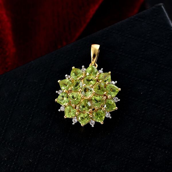 D&rsquo;Joy Peridot und Zirkon Anh&auml;nger - 4,79 ct. image number 2