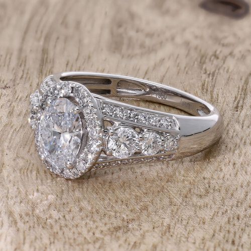 Lab Grown Diamant VS Ring 950 Platin (Größe 18.00) ca. 2,00 ct image number 2