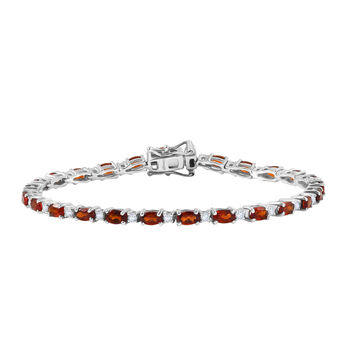 D'Joy AAA Hessonit Granat und Zirkon 19cm Armband - 9,20 ct.