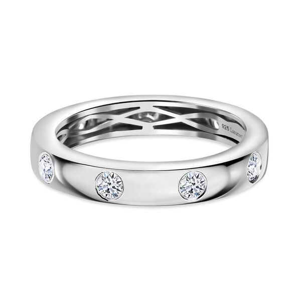 LUXURIANT VS-EF Labor Diamant Ring, 925 Silber rhodiniert - 0,50 ct. image number 0