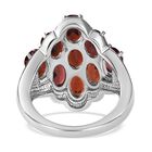 Roter Granat-Ring, (Größe 20.00) Edelstahl, ca. 5,39 ct image number 5