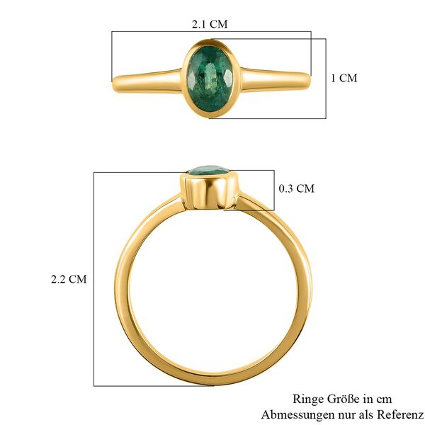 AAA Kagem sambischer Smaragd-Solitär-Ring in 585 Gold, 0,77 ct. image number 7