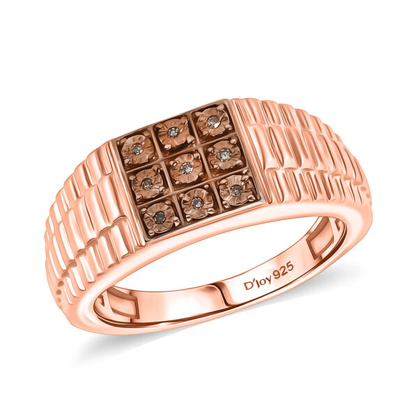 D'Joy natürlicher Champagner Diamant Herrenring image number 4