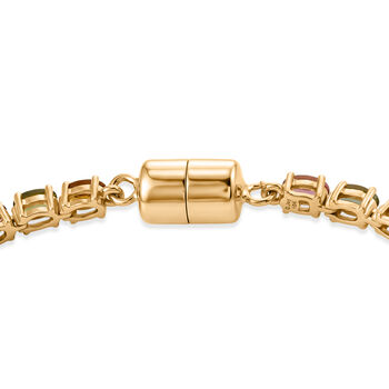 D'Joy AA Mehrfarbig-Turmalin Armband ca. 19 cm 925 Silber 750 Gelbgold vermeil ca. 7,49 ct.