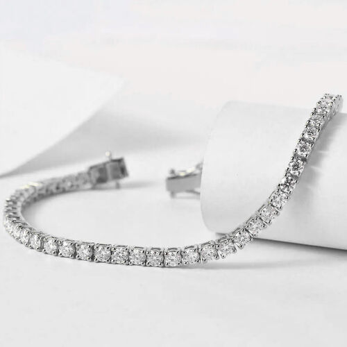 LUXURIANT DIAMOND- SGL zertifiziertes VS-EF Labor Diamant Armband in 585 Weißgold, 19 cm - 5 ct. image number 7