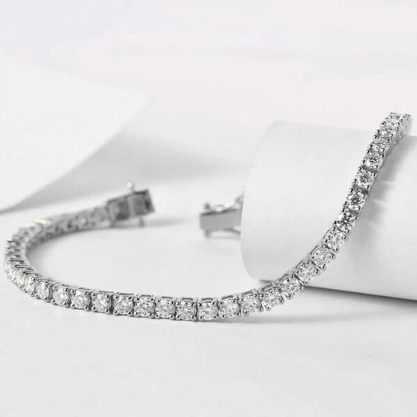 LUXURIANT SGL zertifiziertes VS-EF Labor Diamant Armband in 585 Wei&szlig;gold, 19 cm - 5 ct. image number 7