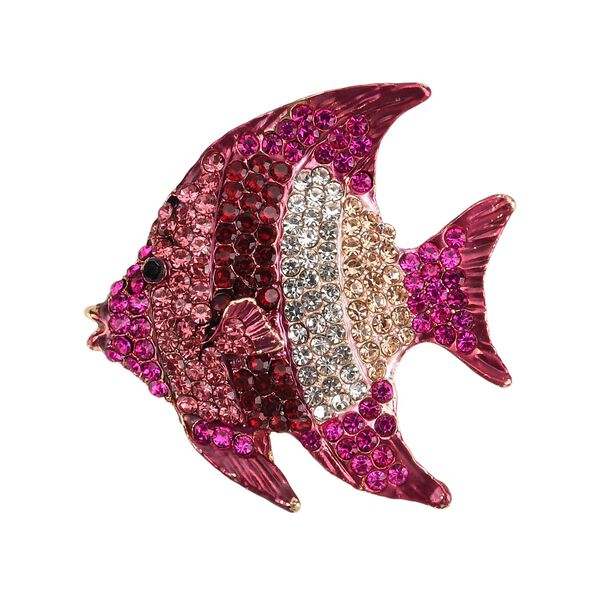 Mehrfarbiger Kristall Brosche  Gelb