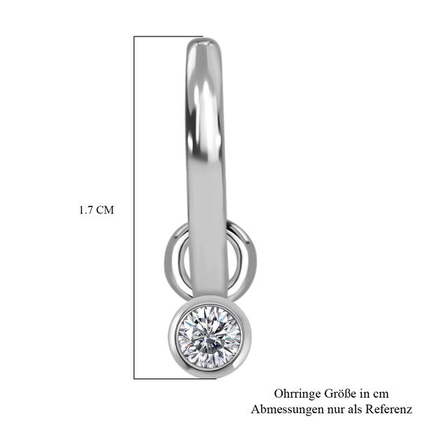 Moissanit Ohrringe, 925 Silber rhodiniert - 0,22 ct. image number 5
