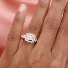 Natürlicher Äthiopischer Opal und Zirkon Ring 925 Silber Roségold-Überzug image number 2