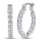 Weiße Zirkonia-Ohrringe, ca. 5,28 ct