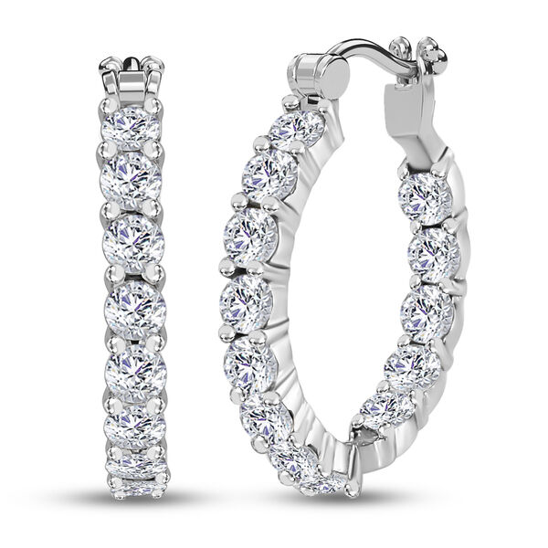 Weiße Zirkonia-Creolen - 5,28 ct. image number 0