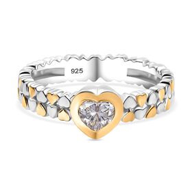 Zweifarbiger Moissanit Ring - 0,49 ct.