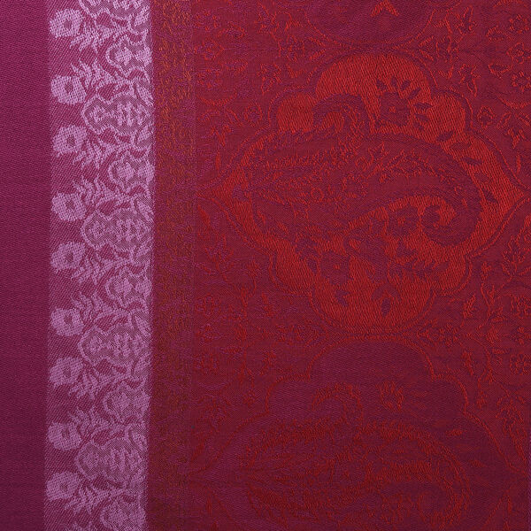 Jacquard gewebter Schal, Streifenmuster, Rot und Rosa image number 8