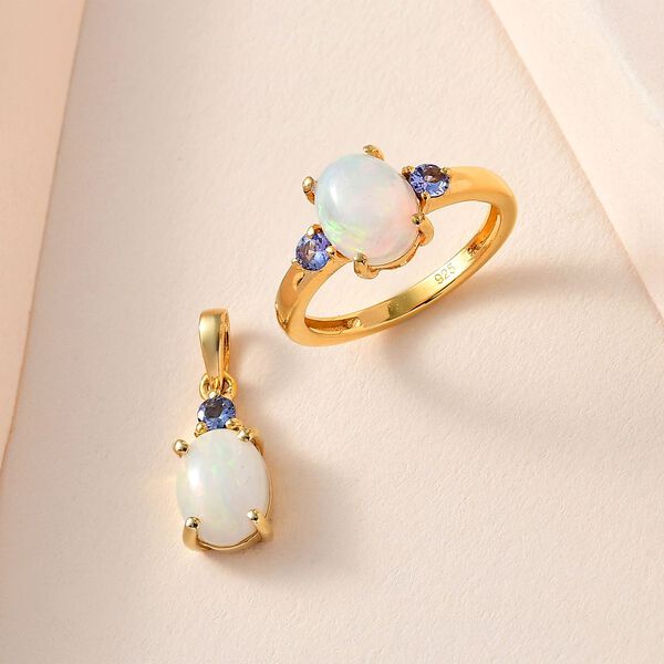 AA &auml;thiopisches Welo Opal und Tansanit-Schmuckset - 2,67 ct. image number 2