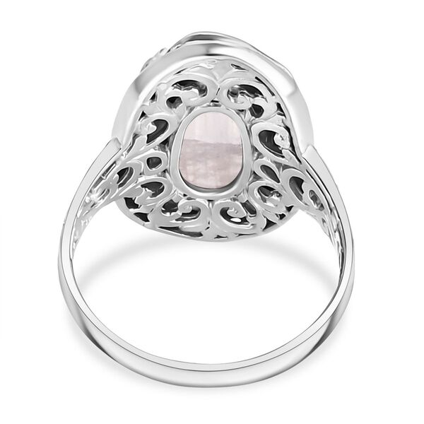 Royal Bali - Premium Regenbogen Mondstein Ring 925 Silber (Größe 18.00) ca. 7.91 ct image number 4