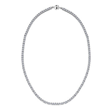 D'Joy Moissanit 45cm Halskette, 925 Silber rhodiniert - 18,72 ct.