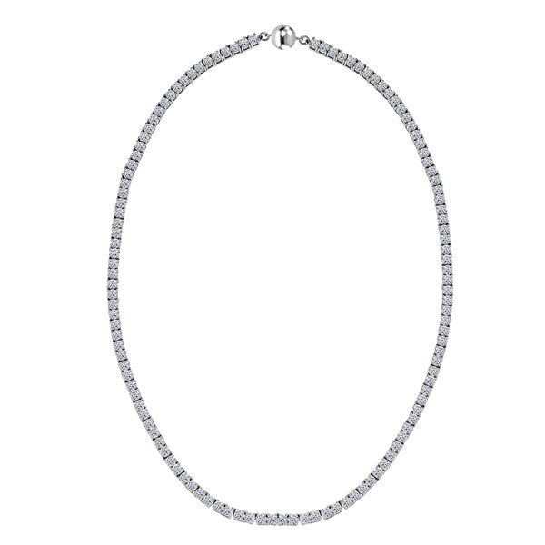 D'Joy Moissanit 45cm Halskette, 925 Silber rhodiniert - 18,72 ct. image number 4