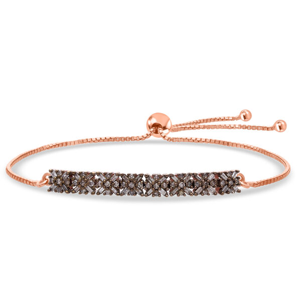 D'Joy nat&uuml;rliches Champagner Diamant 26,75cm Armband - 0,50 ct.