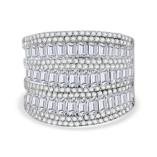 LUSTRO STELLA -Weißer Zirkonia Ring 925 Silber rhodiniert (Größe 19.00) image number 0