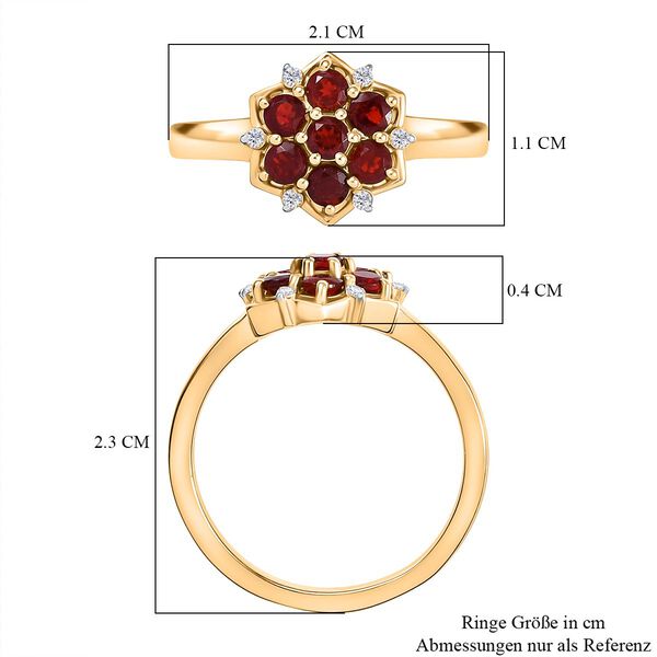 D'Joy AA mexikanischer Kirschfeuer-Opal und Moissanit Ring - 0,48 ct. image number 7