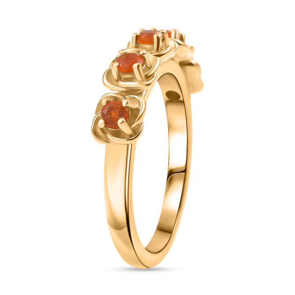 D'Joy mexikanischer purpurroter Feueropal Ring - 0,28 ct. image number 5