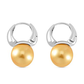 Goldene Muschelkernperle Ohrringe