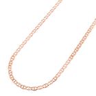 Mariner-Link-Halskette, ca. 60 cm, 925 Silber Rosévergoldet