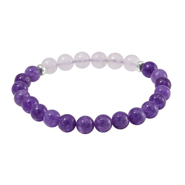 3er-Set- Lila Quarzit und wei&szlig;e Kristall Quarz-Armb&auml;nder - 231 ct. image number 8