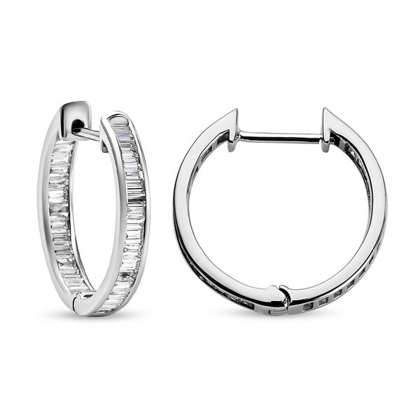 RHAPSODY Diamant zertifizierte VS E-F Creolen 950 Platin ca. 1,00 ct image number 5