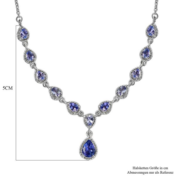 Tansanit Halskette, ca. 45 cm, 925 Silber platiniert ca. 2.27 ct image number 6