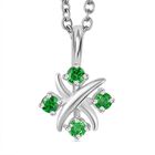 Designer Inspiriert XOXO Grüner Zirkonia Schmuckset 925 Silber und Edelstahl