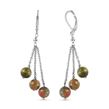 Unakite Ohrringe - 10 ct.