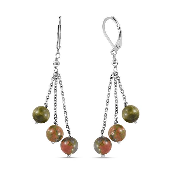 Unakite Ohrringe - 10 ct.