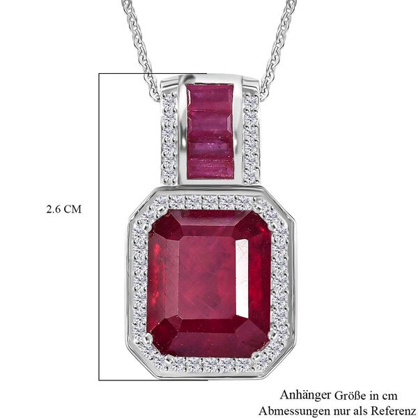 D'Joy AA Afrikanischer Rubin und Moissanit Anh&auml;nger mit 50cm Kette - 10,08 ct. image number 7