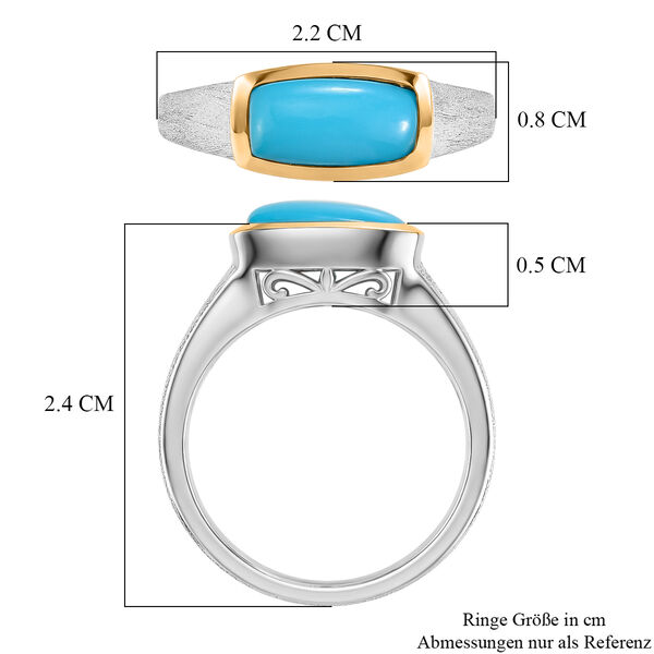 D'Joy AA Sleeping Beauty T&uuml;rkis Ring 925 Silber Rhodiniert (Gr&ouml;&szlig;e 20.00) ca. 1,24 ct image number 6