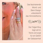 Nachthimmel Spinning Ring Geschenkset in rosévergoldetem Silber image number 3