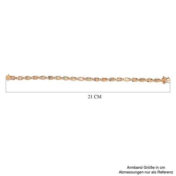 AA nat&uuml;rliches, &auml;thiopisches Welo Opal Armband, 20 cm, 925 Silber vergoldet, 7,05 ct. image number 5