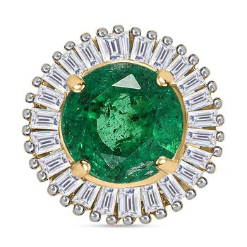 AAA Smaragd und Diamant Anh&auml;nger - 1,10 ct.